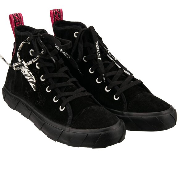 Off-White - Virgil Abloh VULCANIZED SOLE Logo Shoes Sneaker Black 44 UK 10 US 11 - Picture 1 of 5